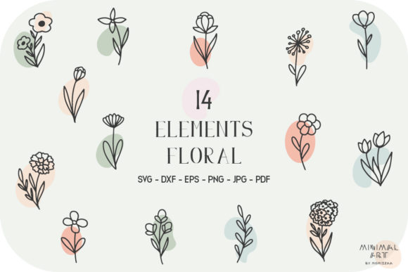 14 Hand-Drawn Flowers and Leaves: A Botanical Toolkit for Authentic Design