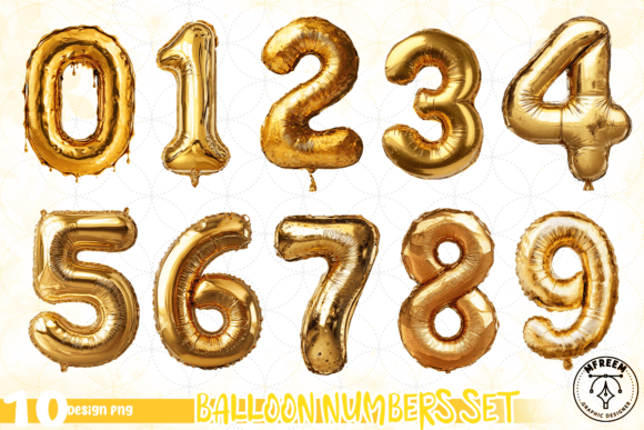 Creating Lasting Memories with Balloon Numbers Set PNG