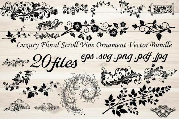 Discover the Luxury Floral Scroll Vine Ornament Collection