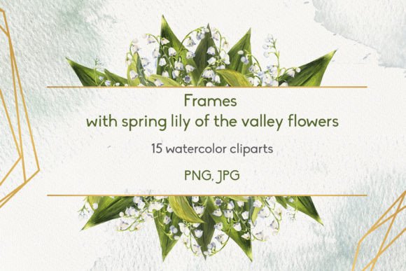 Elegant Spring Lily of the Valley Frames for Digital Design