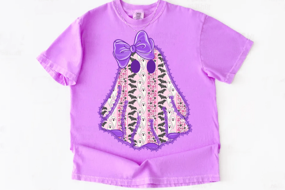 Embrace the Spooky-Sweet Aesthetic with Lacey Ghost Coquette Png, Halloween Png