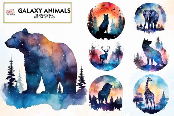 Galaxy Animals Bundle Watercolor: A Creative Asset for Modern Design