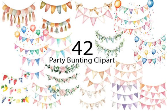 Party Bunting Sublimation Clipart: Your Go-To Design Asset