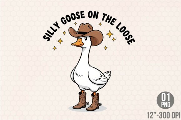 Silly Goose on the Loose: A Funny Goose PNG for Creative Projects