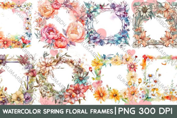 Spring's Artistic Touch: Using Floral Frames Clipart