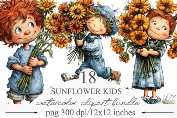 Unleashing Creativity with Sunflower Kids Whimsical Clipart