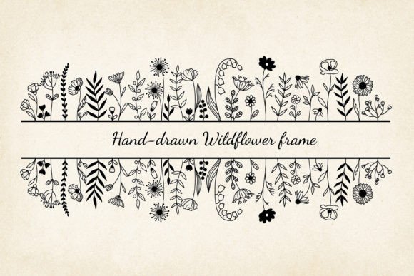 Wildflower Split Frame SVG: A Modern Design Asset